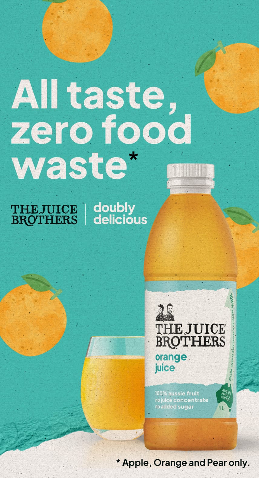 All taste, zero food waste. The Juice Brothers – Doubly Delicious